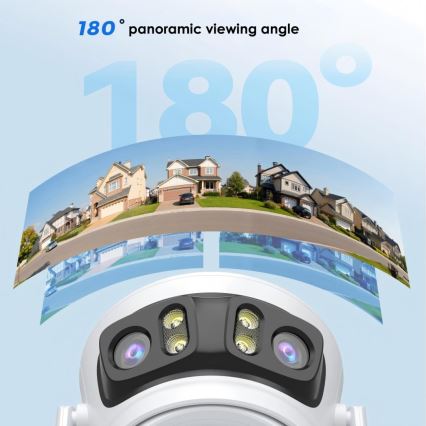 Immax NEO 07823L - Cameră inteligentă de exterior cu senzori 2MP+2MP+2MP, 5V, Tuya Wi‑Fi