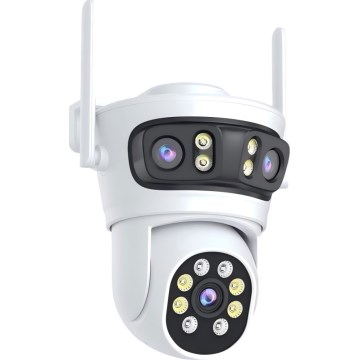 Immax NEO 07823L - Cameră inteligentă de exterior cu senzori 2MP+2MP+2MP, 5V, Tuya Wi‑Fi