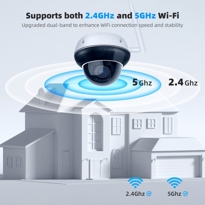 Immax NEO 07825L - Cameră inteligentă de exterior cu senzor DOME 5MP 230V IP66 TUYA Wi‑Fi