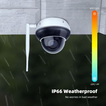 Immax NEO 07825L - Cameră inteligentă de exterior cu senzor DOME 5MP 230V IP66 TUYA Wi‑Fi