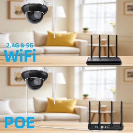 Immax NEO 07825L - Cameră inteligentă de exterior cu senzor DOME 5MP 230V IP66 TUYA Wi‑Fi