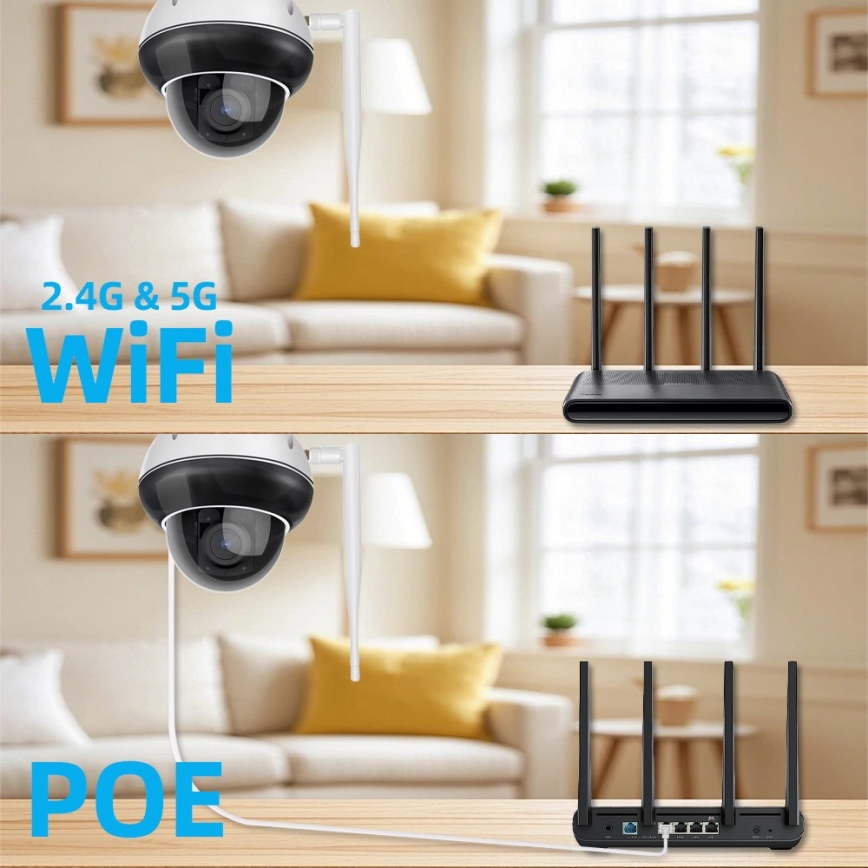 Immax NEO 07825L - Cameră inteligentă de exterior cu senzor DOME 5MP 230V IP66 TUYA Wi‑Fi