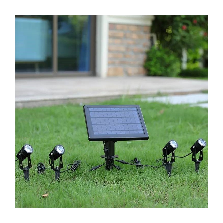 Immax NEO 07903L - Lampă solară LED RGB reglabilă REFLECTORES 4xLED/1W/5,5V IP65 Tuya