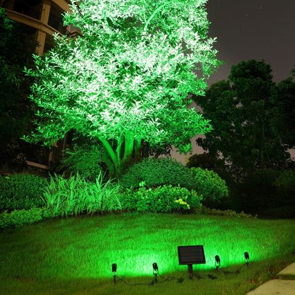 Immax NEO 07903L - Lampă solară LED RGB reglabilă REFLECTORES 4xLED/1W/5,5V IP65 Tuya