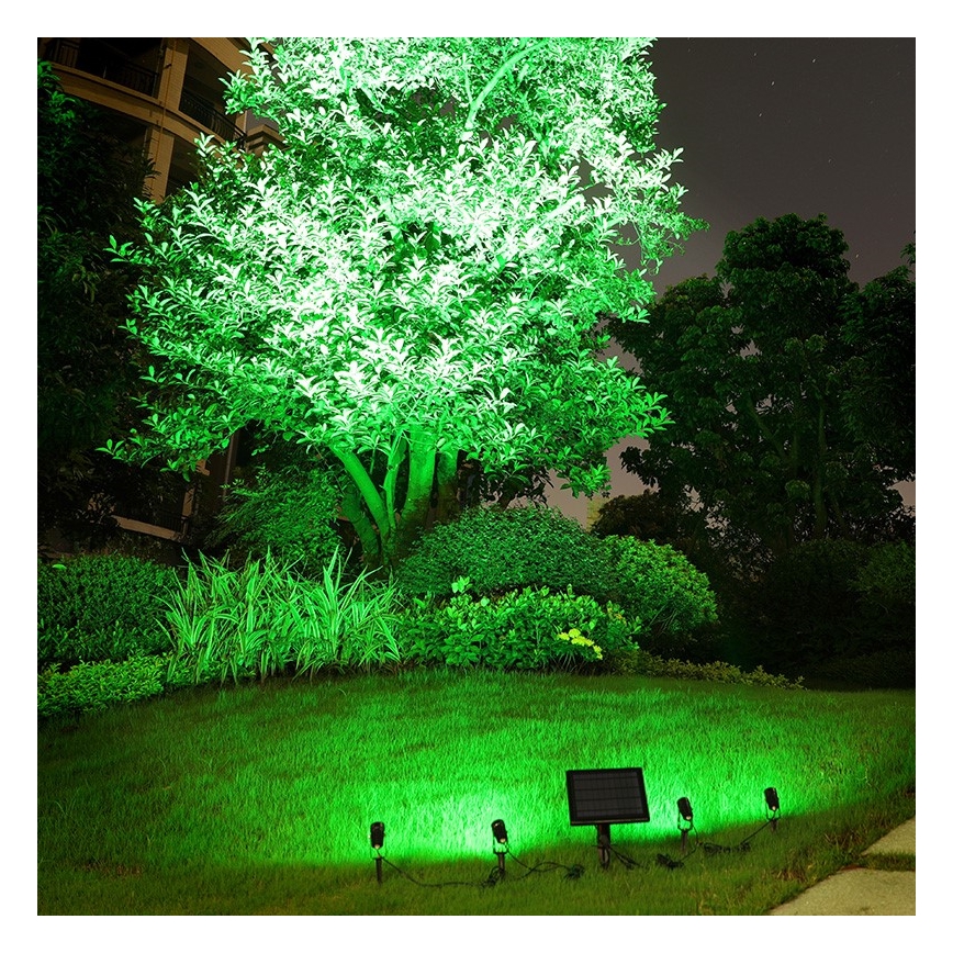 Immax NEO 07903L - Lampă solară LED RGB reglabilă REFLECTORES 4xLED/1W/5,5V IP65 Tuya