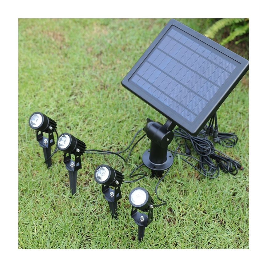 Immax NEO 07903L - Lampă solară LED RGB reglabilă REFLECTORES 4xLED/1W/5,5V IP65 Tuya