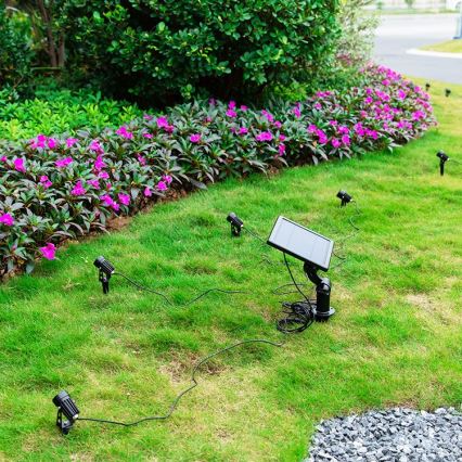 Immax NEO 07903L - Lampă solară LED RGB reglabilă REFLECTORES 4xLED/1W/5,5V IP65 Tuya