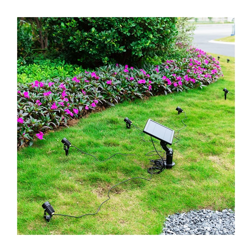 Immax NEO 07903L - Lampă solară LED RGB reglabilă REFLECTORES 4xLED/1W/5,5V IP65 Tuya