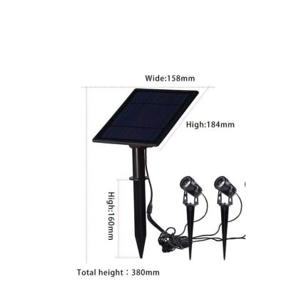 Immax NEO 07903L - Lampă solară LED RGB reglabilă REFLECTORES 4xLED/1W/5,5V IP65 Tuya