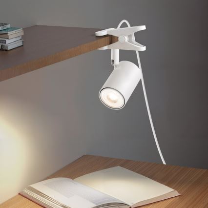 Immax NEO 08292L - Lampă cu clemă PUNTO 1xGU10/9W/230V albă