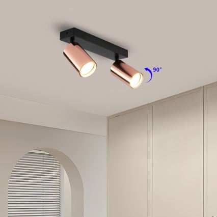 Immax NEO 08302L - Spot PUNTO 2xGU10/9W/230V roz auriu