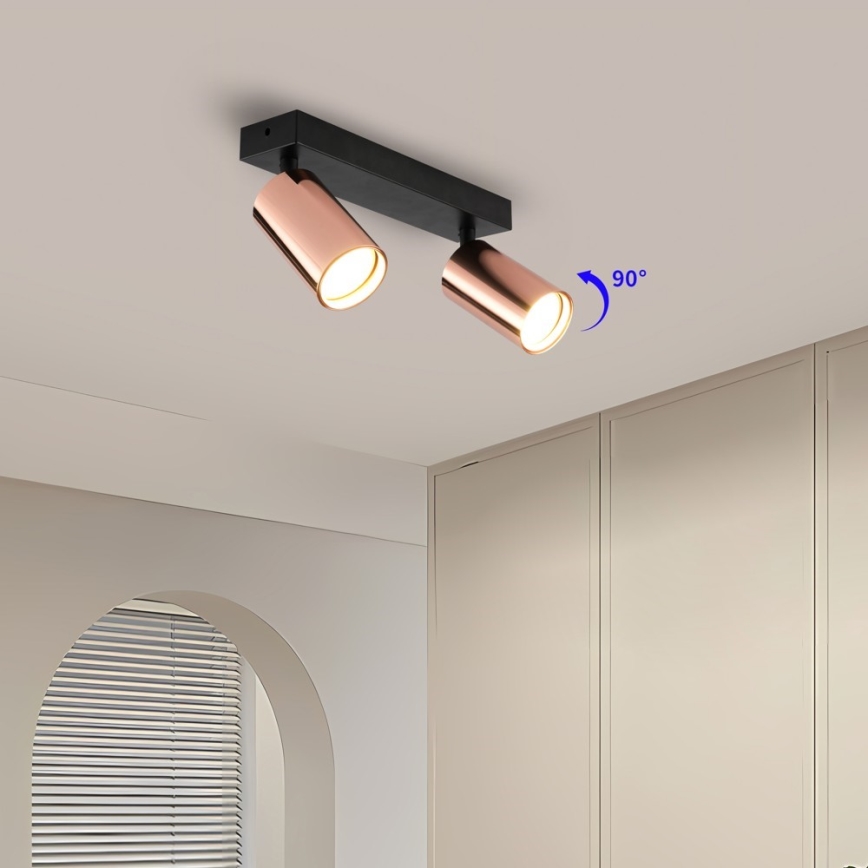 Immax NEO 08302L - Spot PUNTO 2xGU10/9W/230V roz auriu