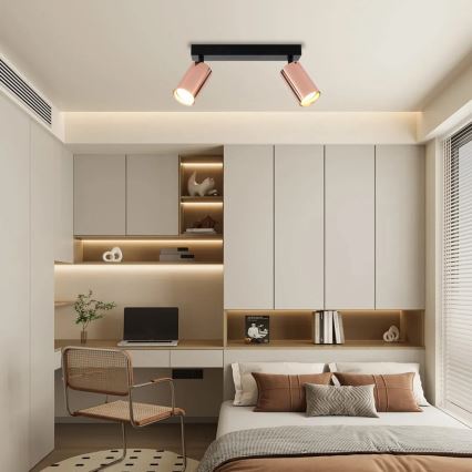 Immax NEO 08302L - Spot PUNTO 2xGU10/9W/230V roz auriu