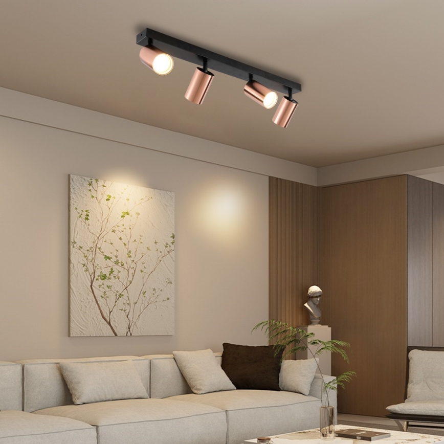 Immax NEO 08303L - Spot PUNTO 4xGU10/9W/230V aur roz