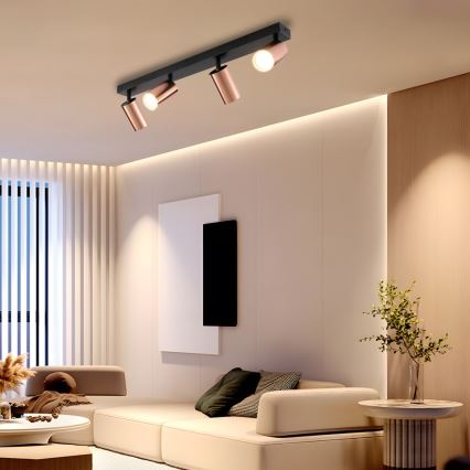 Immax NEO 08303L - Spot PUNTO 4xGU10/9W/230V aur roz