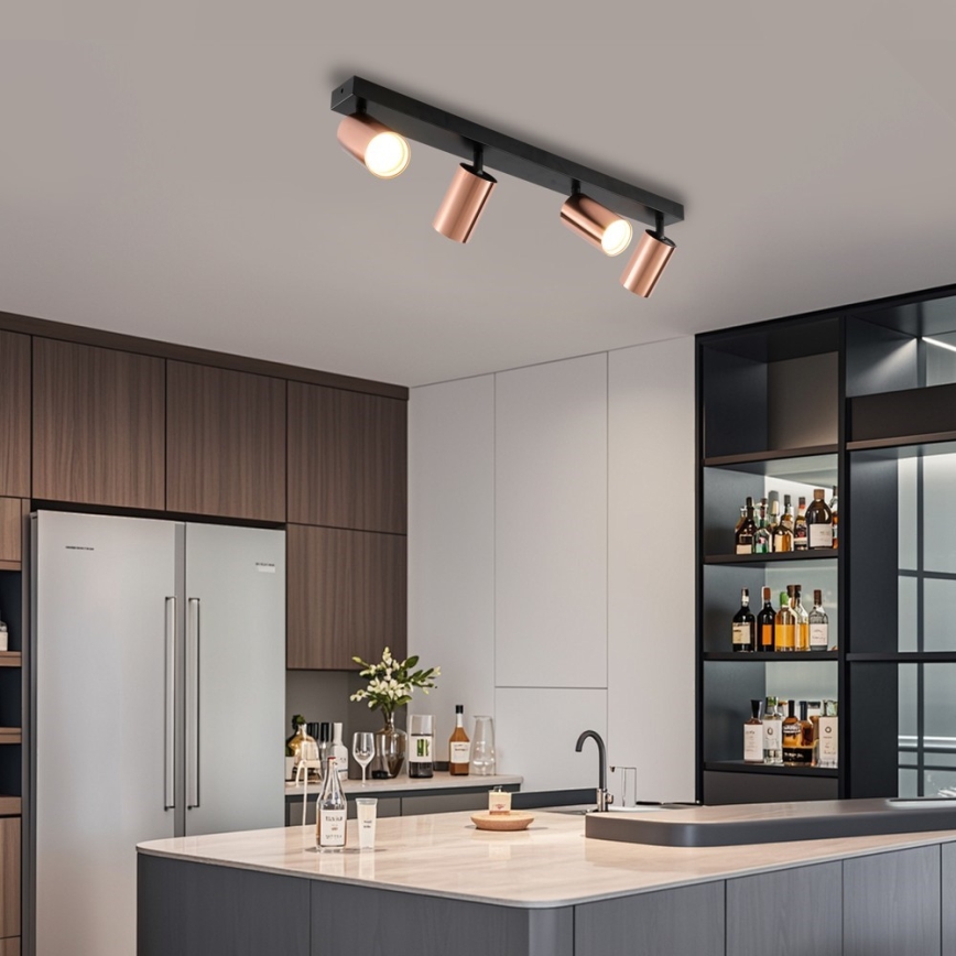Immax NEO 08303L - Spot PUNTO 4xGU10/9W/230V aur roz