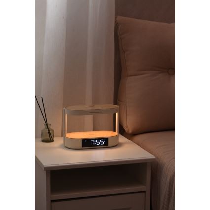 Immax NEO 09111L - Lampă de birou LED reglabilă cu ceas deșteptător și stație de încărcare TRIPLE DOCK LED/1,5W/5V