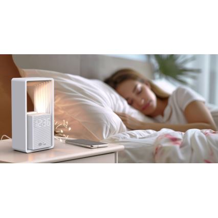 Immax NEO 09113L - Lampă de birou CALM cu LED, alarmă și încărcare, 3,5W/5V