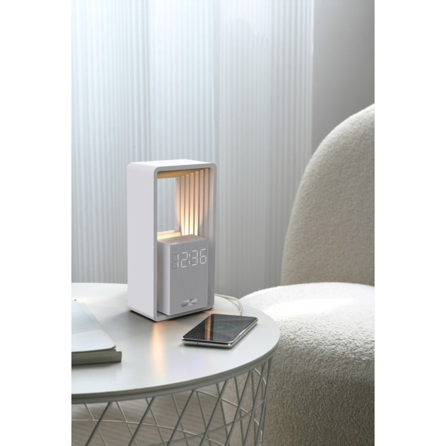 Immax NEO 09113L - Lampă de birou CALM cu LED, alarmă și încărcare, 3,5W/5V