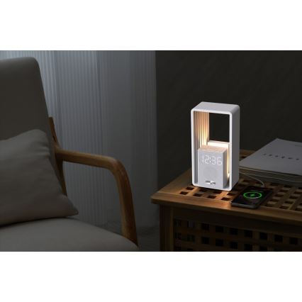 Immax NEO 09113L - Lampă de birou CALM cu LED, alarmă și încărcare, 3,5W/5V