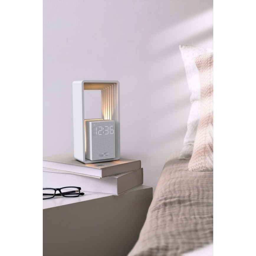 Immax NEO 09113L - Lampă de birou CALM cu LED, alarmă și încărcare, 3,5W/5V
