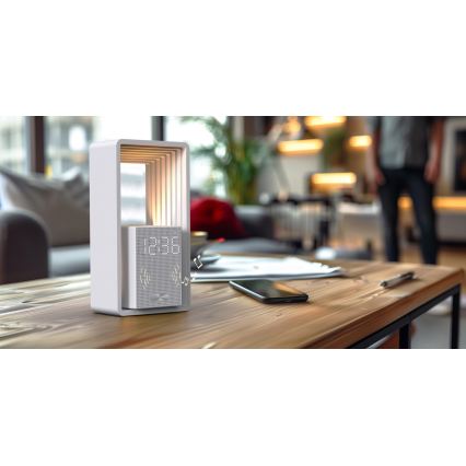 Immax NEO 09113L - Lampă de birou CALM cu LED, alarmă și încărcare, 3,5W/5V