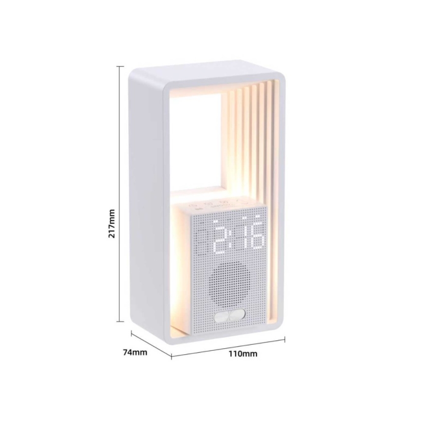 Immax NEO 09113L - Lampă de birou CALM cu LED, alarmă și încărcare, 3,5W/5V