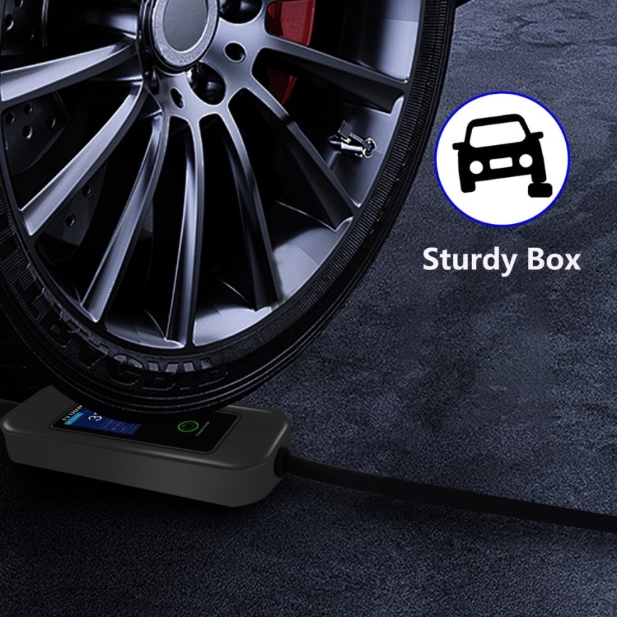 Immax - Stație de încărcare portabilă pentru vehicule electrice EV AC Tip 2 32A/380V 22kW + priză 230V 5m Wi-Fi Tuya