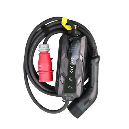 Immax - Stație de încărcare portabilă pentru vehicule electrice, conector Type 2 (AC), 16 A/380 V, 11 kW, cu ștecăr 230 V și cablu 5 m, Wi‑Fi Tuya