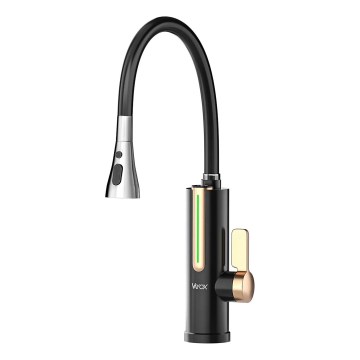 Încălzitor de apă instant cu afișaj LED 3000W/230V IPX4 negru/auriu