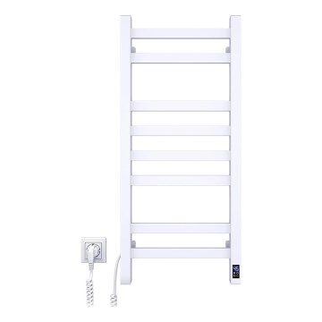 Încălzitor electric pentru prosoape AVANGARD cu termostat, 105 W, 80 x 36 cm, alb, montare pe stânga