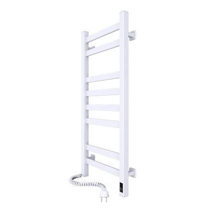 Încălzitor electric pentru prosoape AVANGARD cu termostat, 105 W, 80 x 36 cm, alb, montare pe stânga