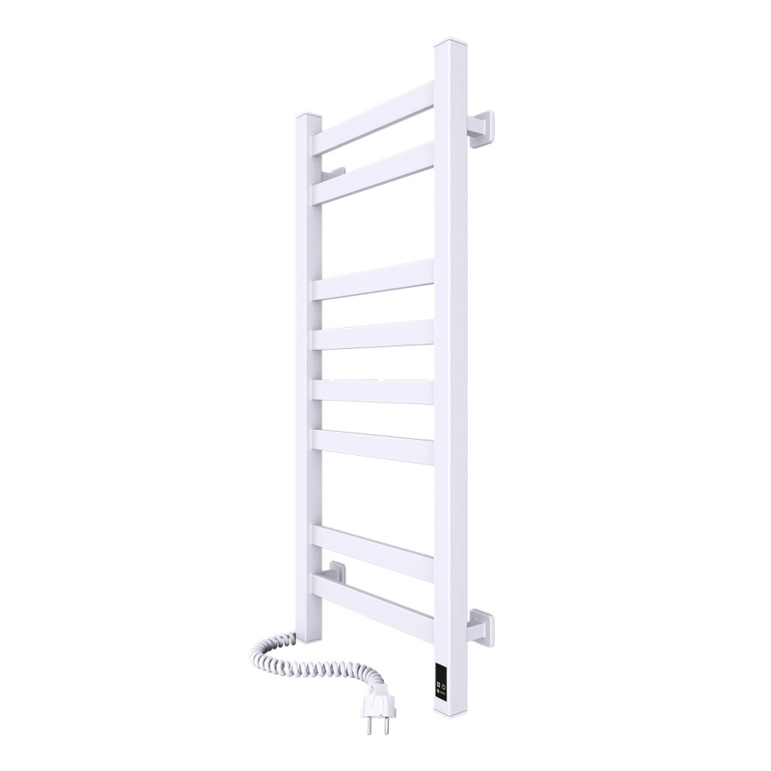Încălzitor electric pentru prosoape AVANGARD cu termostat, 105 W, 80 x 36 cm, alb, montare pe stânga