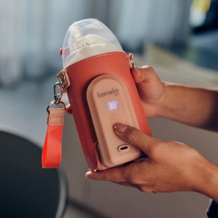 Încălzitor reîncărcabil de biberoane Lionelo THERMUP GO EVO 18W/5V roz