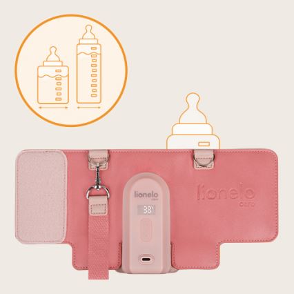 Încălzitor reîncărcabil de biberoane Lionelo THERMUP GO EVO 18W/5V roz