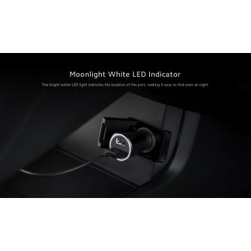 Încărcător auto QUICK 2xUSB 37W/12-24V negru Xiaomi