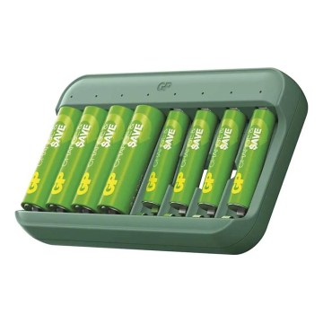 Încărcător de baterii GP Charge & save 4×AA/AAA 1300 mAh/650 mAh 5V