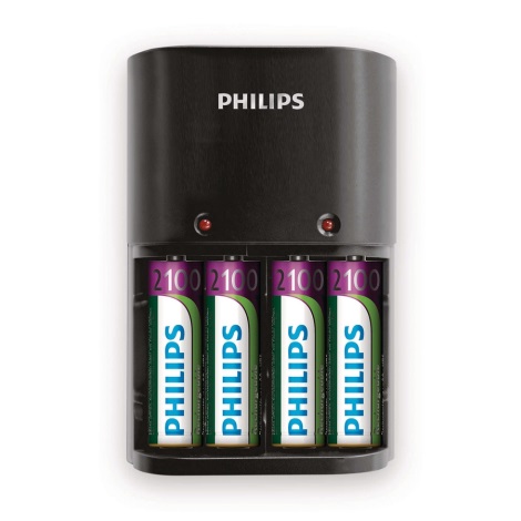 Încărcător de baterii Philips SCB1490NB/12 MULTILIFE 4xAA 2100 mAh 230V