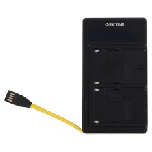 Încărcător Dual Sony NP-F970/F960/F950 USB PATONA
