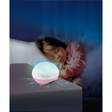 Infantino - Carusel muzical 3în1 pentru pătuț, 3xAAA, roz