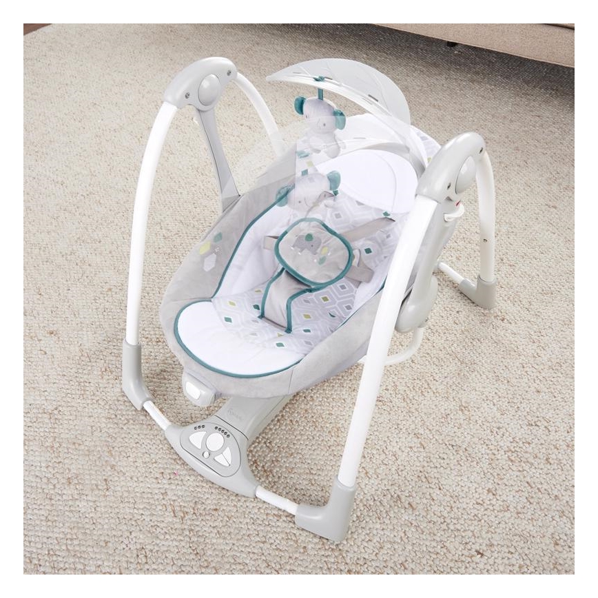 Ingenuity - Leagăn pentru copii cu vibrații și melodii 2în1 NASH 4xLR20