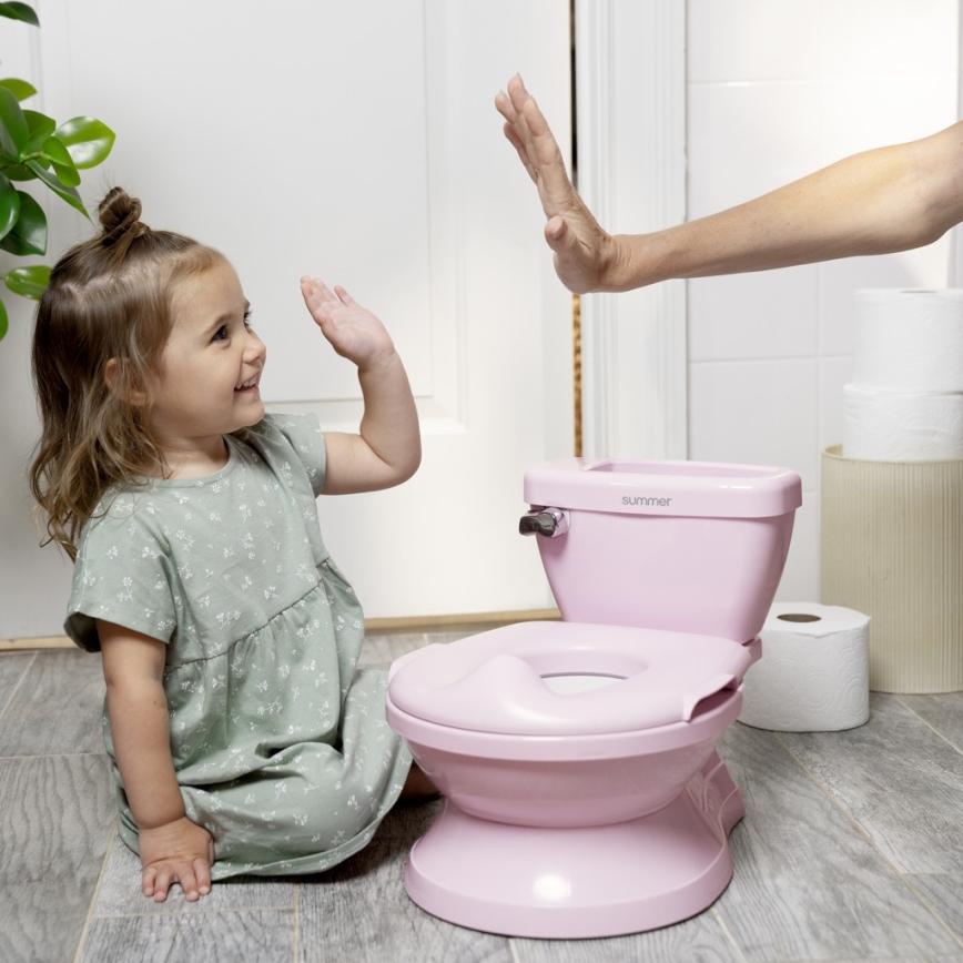 Ingenuity - Oliță pentru copii MY SIZE cu sunet, roz, 2xAAA