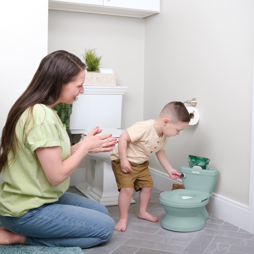 Ingenuity - Oliță pentru copii MY SIZE cu sunet, verde, 2xAAA