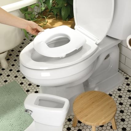 Ingenuity - Toaletă pentru copii MY SIZE cu sunet, albă, 2xAAA