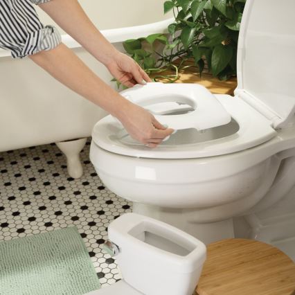 Ingenuity - Toaletă pentru copii MY SIZE cu sunet, albă, 2xAAA