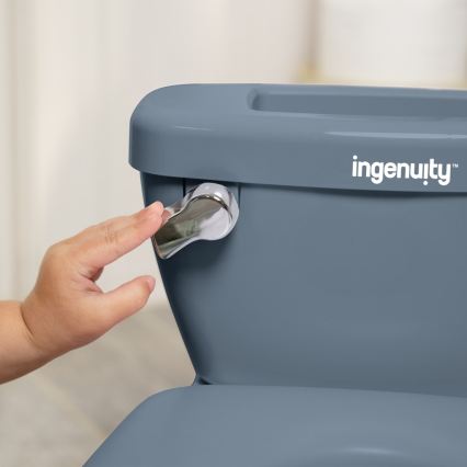 Ingenuity - Toaletă pentru copii MY SIZE, cu sunet, albastră, 2xAAA