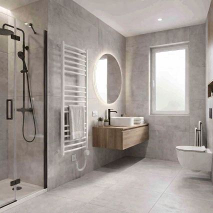 Instal Projekt - Radiator electric de baie AMBRE 400W 123x50 cm alb