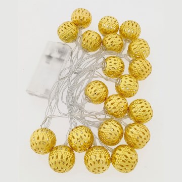 Instalație LED de Crăciun 20xLED/3xAA 2,5m alb cald