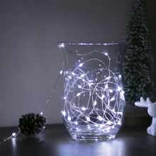 Instalație LED de Crăciun 50xLED/3xAA 5,25m alb rece