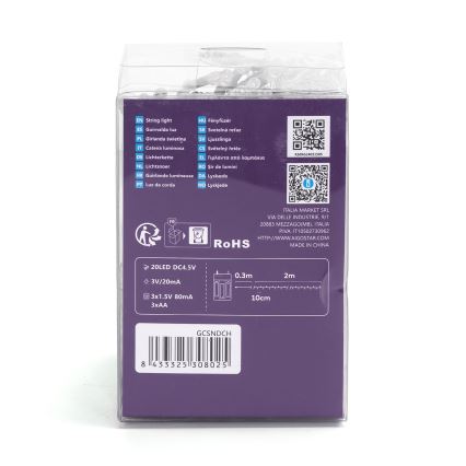 Instalație LED de Crăciun Aigostar 100xLED/3xAA 10,3m multicolor